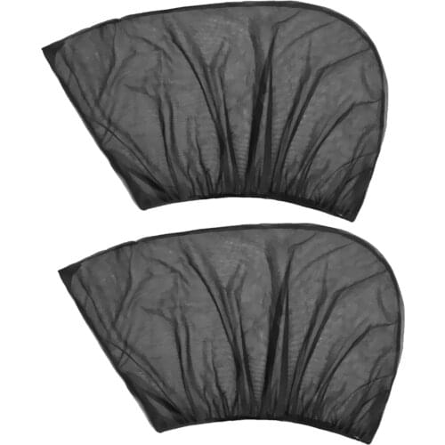 2 Packed Universal Car Sun Visor Rear Side Window Sun Shade Mesh Fabric Sun Visor Shade Cover UV Protector Black Auto Curtain