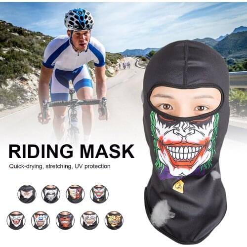 Halloween Cycling Balaclava Horror Patterns Neck Gaiter Face Mask Windproof Thermal Full Face Cover UV Protection Headgear