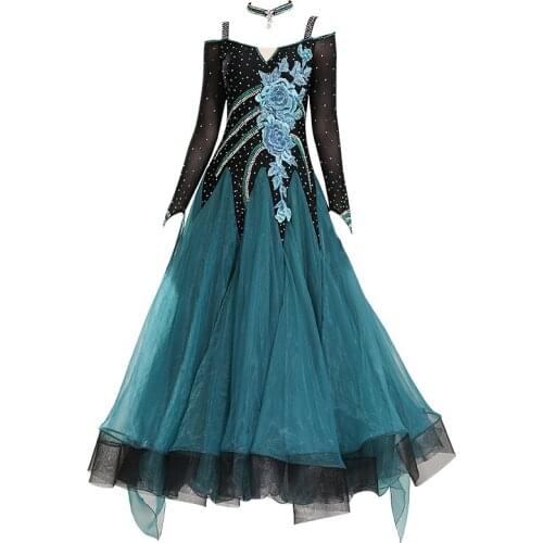 2021 high-grade Women modern dance dress ballroom dance clothes standard ball dancing performance costumes waltz Customized