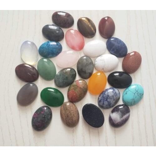 1pcs Assorted Purple Amethysts Natural Stone Beads Oval CAB CABOCHON Loose Beads For DIY Jewelry Making Handcrafted Ring 18x25mm