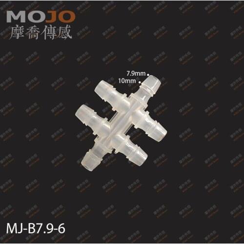 2020 (1000pcs/Lots) MJ-B7.9-6 hose connectors 8mm six way pipe joint PP Plastic multiple pass pipe connectors