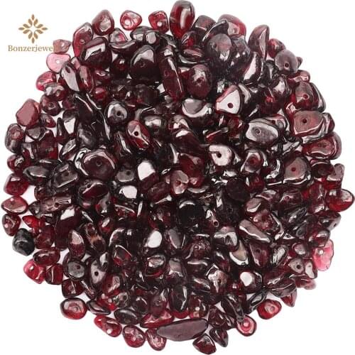 5-8mm Natural Irregular Garnet Stone Beads Gravel Chips Loose Spacer Beads for Jewelry Making DIY Earring Necklace