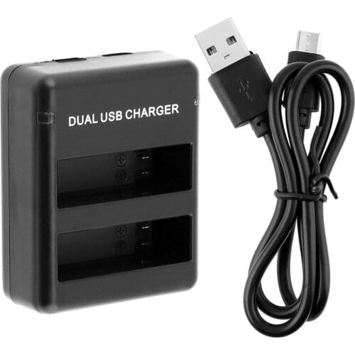 Go pro 4 AHDBT-401 Battery Dual Port USB Charger for Gopro Hero 4 HERO4 Black Silver Sports Camera Accessory with USB Cable