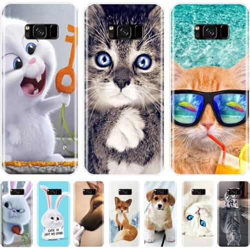 Phone Case For Samsung Galaxy S3 S5 S6 S7 Edge S8 S9 Plus Soft TPU Silicone Cute Animals Back Cover Samsung Galaxy Note 4 5 8 9