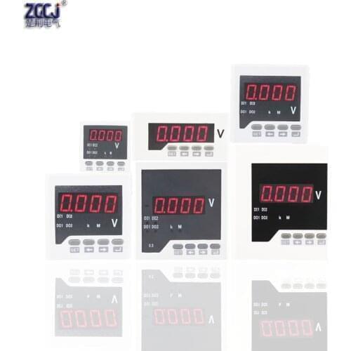 True RMS digital AC voltage panel meter single phase digital voltmeter digital number display V meter instrument