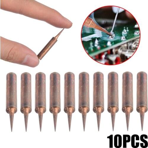 10Pcs 900M-T-I Diamagnetic Copper Solder Screwdriver Iron Tips Soldering Welding Head for 936 937 Soldering Stations