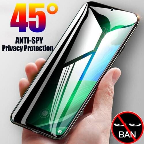 9D Full Curved Anti Spy Tempered Glass For Samsung Galaxy Note 10 Plus 8 9 A70 A50 A40 M30s A7 A8 2018 Privacy Protector Film