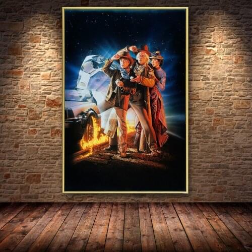 Back to the Future Movie Oil Painting on Canvas Posters and Prints Cuadros Wall Art Pictures For Living Room Home Decor