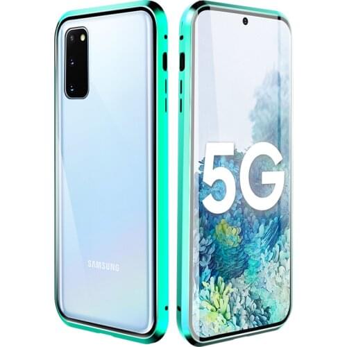 360 Magnetic Metal Case For Samsung Galaxy S20 S10 S9 S8 Plus S10E Double-Side Glass For Note 10 8 9 Plus A51 A71 A50 A70 Cover