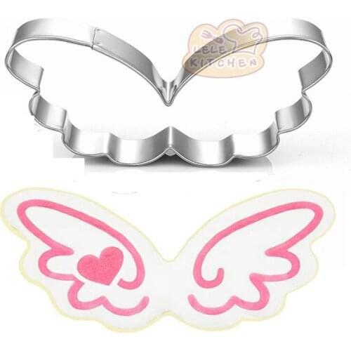 Angel Wings Metal Cookie Cutters Biscuit Mold Fondant Cake Decorating Tools Reposteria Cupcake Topper Baking Accessories