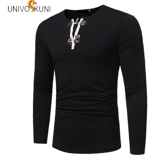 Fashion Men Fit Slim Cothing Long Sleeve T-shirt O-neck Collar Casual T-shirts Solid Streetwear Men T-shirt Size M-3XL Q536