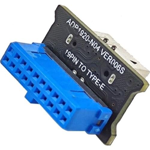 2021 New USB 3.0 Internal 19Pin Header to USB 3.1 Type-C 20Pin Front Panel Type E Header