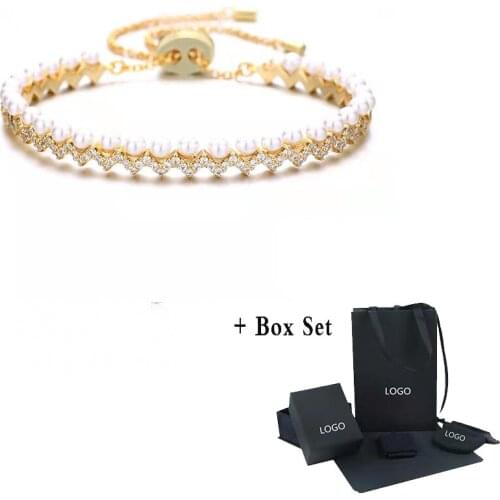 New Jewelry Bracelet Wave Pearl Series Shiny Crystal Gold Adjustable Bracelet Ladies Fashion High Jewelry Birthday Gift