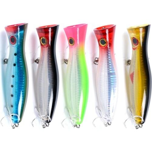 Popper Top Bait Fishing Lure 12.5cm / 40.3g Bionic Plastic 3D Eye Hard Artificial Wobblers Sea Fishing Bass Trout Lures