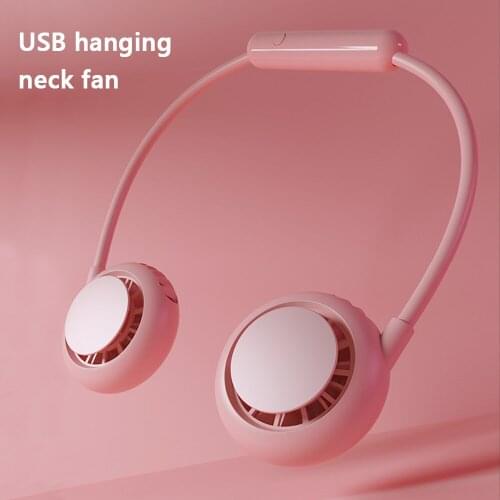 2020 Mini USB Portable Fan Neck With Rechargeable Battery Ultra quiet wind Wearable Fan handheld Air Cooler Conditioner for Room
