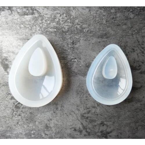 Crystal Drop Glue Large Gem Shape with Hole Hanging Drop Silicone Mold 010058