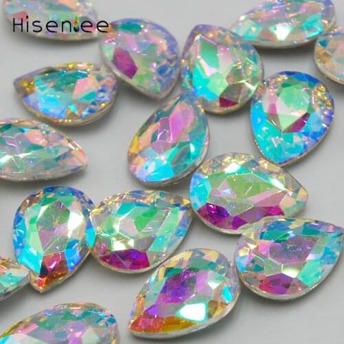 6 Sizes All Colors Glass Rhinestones Teardrop Point back Strass Apply To DIY Nail Art Clothing Decoration Jewelry Strass
