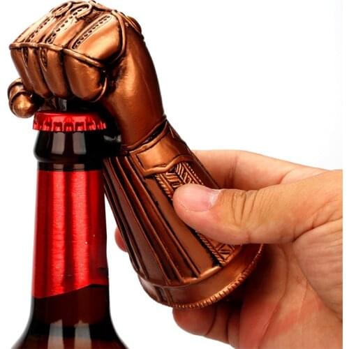 Creative Infinity Thanos Gauntlet Glove Beer Bottle Fist Opener hammer shape Gauntlets Soda Glass Cap openers Remover Tool Gifts