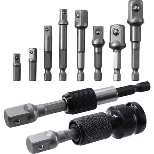 Impact Grade Socket Adapter Set Barrel Extension Rod Square Head Sleeve Flexible Steel Versatility Convenience Power Drill