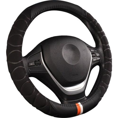 Universal 37-38cm Diameter Soft Car Auto Steering Wheel Cover Wrap Suitable For 37-38CM/14.5"-15" M Size Interior Accessories