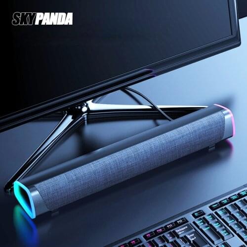 USB Soundbar Speaker 3.5mm AUX Input Wireless Combo Subwoofer Bass Computer Phone Bluetooth Clumn