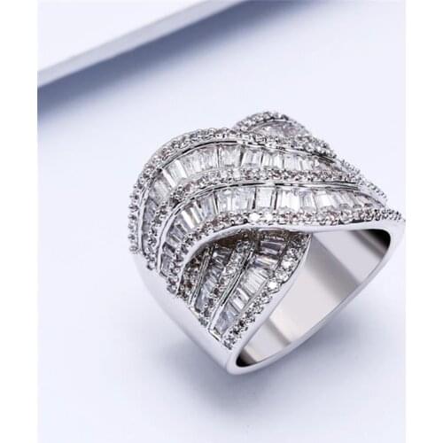 Latest Jewelry Women Engagement rings Cubic Zirconia Stone Women rings Luxury Love AnniversaryGifts Free Shipping