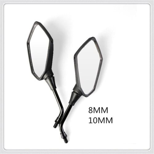 2pcs Motorcycle parts Rearview Mirrors Back Side Convex Mirror for HONDA CBR250R VFR 1200 F ST 1300 Black SpiRit NC750 S X