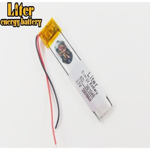 3.7V lithium Tablet polymer battery 301048 200MAH recorder steelmate Bluetooth toy point reading pen