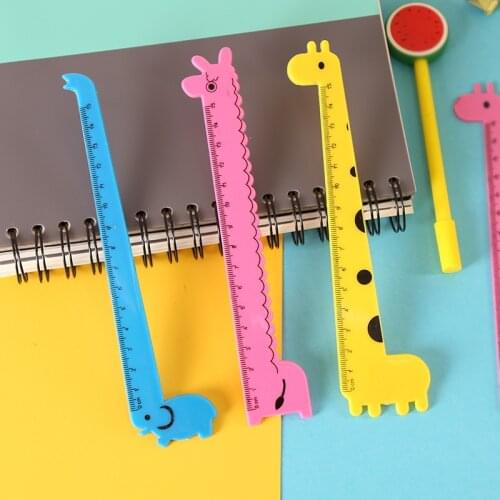3pc Kawaii Animals Rulers Cute Ruler Novelty Stationery Patchwork Ruler Cartoon Cute Set of Drafting Rules School Supplies