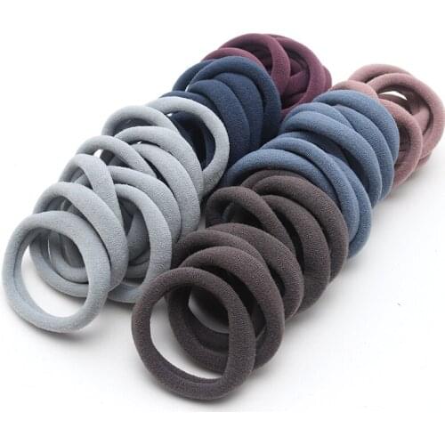 50pcs 4cm Hair Rubber Bands Elastic Gum Girls Scrunchie Pack Ponytail Holder Hair Ties Stretchy Circles Hair Accessories