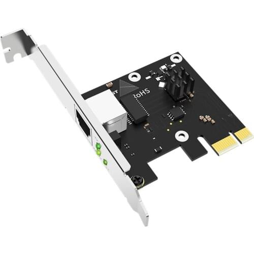 PCI-E Adapter 2.5G LAN Card PCIE Card 2500Mbps Gigabit Network Card RTL8125B Wired Network Card With RJ45 10/100/1000Mbps