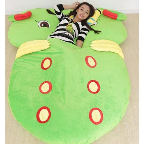 Fancytrader Anime Stuffed Giant Animals Worm Plush Bed Sofa Mattress Tatami Pad Bedding Set Mat Memory Foam