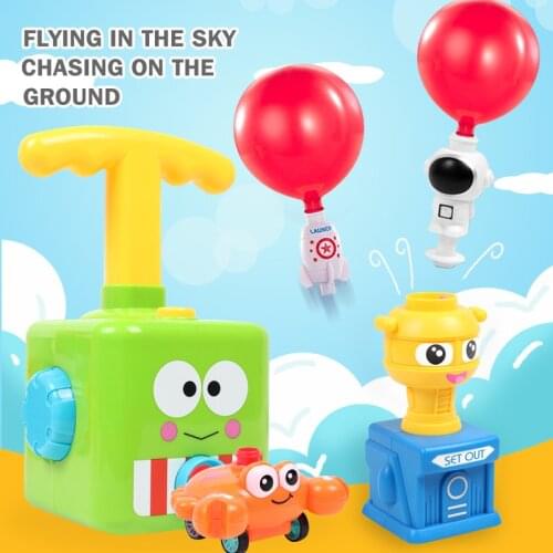 Hot Puzzle Fun Educational Science Experiment Toy Inertial Power Balloon Car Toys Power Cars Balloon Car Toy kids Gif