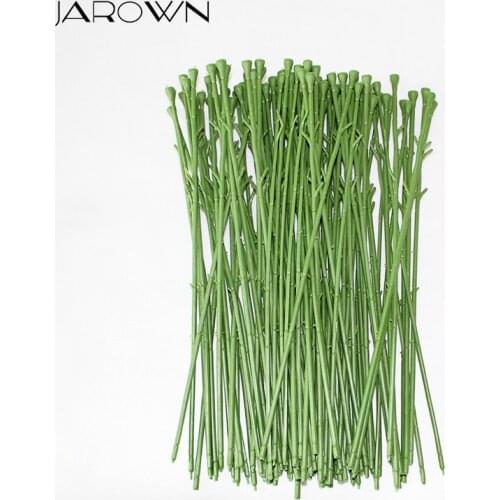JAROWN 30Pcs Flower Stub Stems Paper Green Floral Tape Iron Wire Artificial Flower Stub Stems DIY Craft Decor Soap Flowers Stem