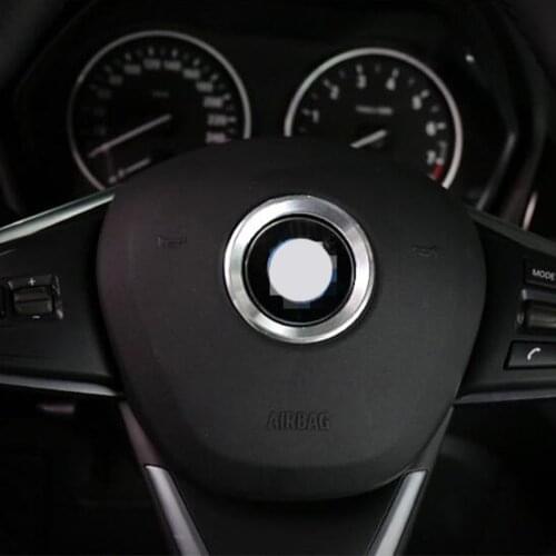 KIQI 1 Piece Aluminum Alloy Car Styling Steering Wheel Circle Trim Sticker for BMW X1 F48 2016 2017 2018 2019 2020 Accessories