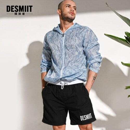 Desmiit Swimwear Summer Mens Swimming Shorts Loose Beach Shorts Surf Board Bathing Suit Fitness Sports Wear Swimsuit Bermuda