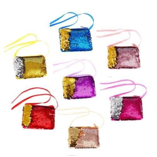 Fashion Baby Sequins Coin Purse Change Wallet Change Kids Pouch Glittering Zipper Clutch Bags Satchel
