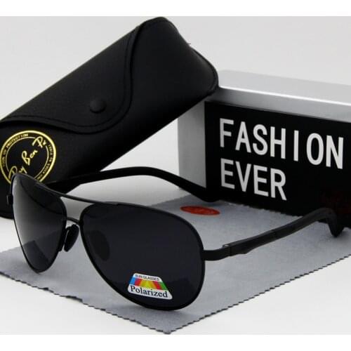 Man Polarized Sunglasses Brand Design Male Fashion Big Frame Black Color Lens UV400 Protect Driving Sport Style 2021 New