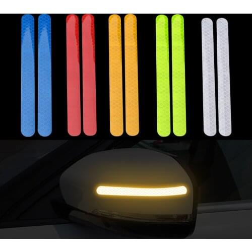 Car Rearview Mirror Reflective Strip sticker for Hyundai Solaris 2 Elantra i30 i35 i40 Tucson Kona 2015 2016 2017 2018