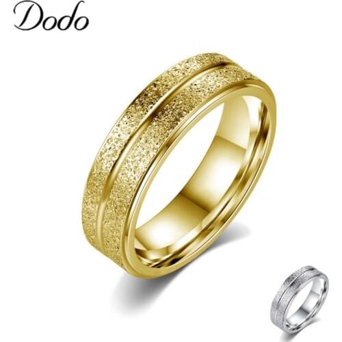 New Stainless Steel Ring Double Row Frosted 2 Colors Ring Men & Women Titanium Steel Anillos Mujer Anel Jewelry Couple Gift R140