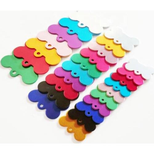 Wholesale Personalized Dog Cat Tags Bone Pet ID Tag 100pcs/Bag