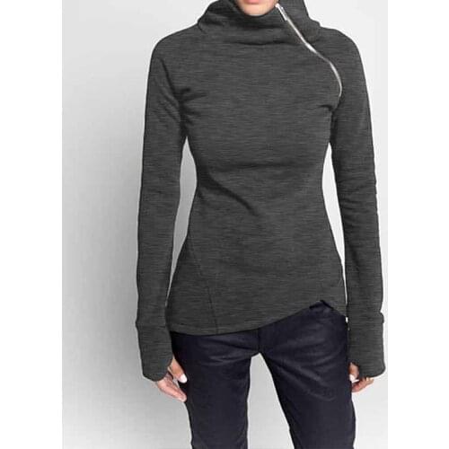 Autumn Fashion Short Zipper Turtleneck Pullovers Quality Women Knitted Sweater For Femme Woman Sweater Long Sleeve Pullover