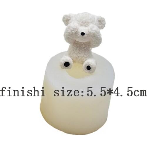 Cartoon Cute Bear Shape Silicone Mold diy candle soap making Aromatherapy Diffuser chocolate biscuits cream mould
