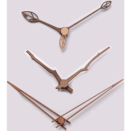 1 set Wooden pointers DIY creative wall clock hands 10 12 inch clock Walnut wood needle Quartz Clock replace part Accessories