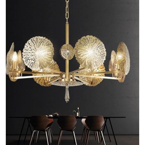 Villa Luxury Hollow Metal Shades Led Chandelier Classic Metal Pendant Chandelier Lighting Lustre Luminaria Led Lamparas Fixtures