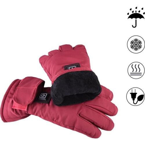 Ladies Gloves Charging Heating Gloves Winter Outdoor Cycling Camping Skiing Electric Heating Thickened Warm Gloves