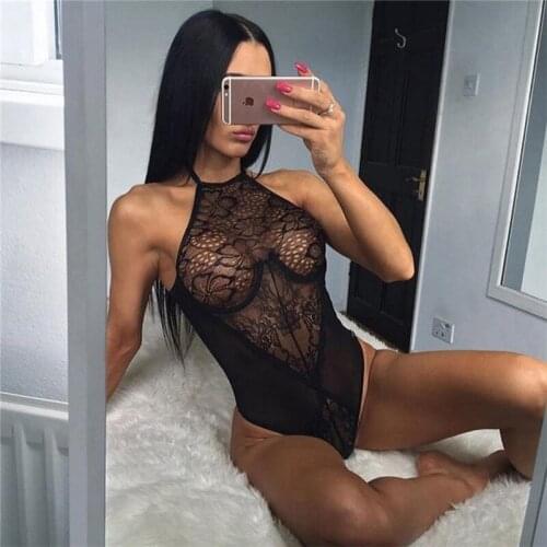 Women Sexy Lingerie Lace Bodysuits Underwear Black Babydoll Sleepwear G-string Underwear Exotic Apparel Costume