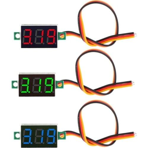 0.36" DC 0-100V 3 bits 3 wires Digital Voltmeter LED Display Panel Voltage Meter