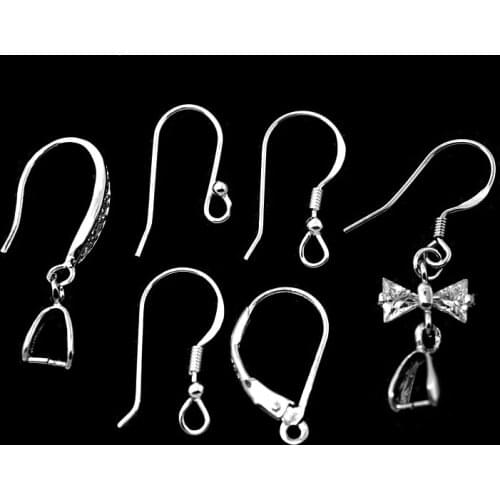 1Pair Jewellery Components 925 Sterling Silver Handmade DIY Beadings Findings Earring Hooks Leverback Earwire Fittings