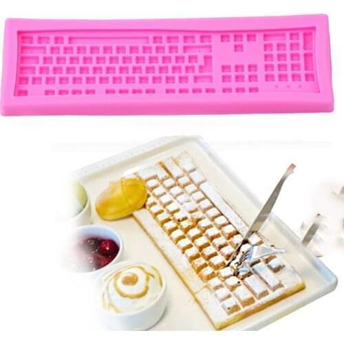1PC 3D Silicone Mold Mini Keyboard Shape Chocolate Mold Fondant Cake Mould Baking Mold Silicone Mold
